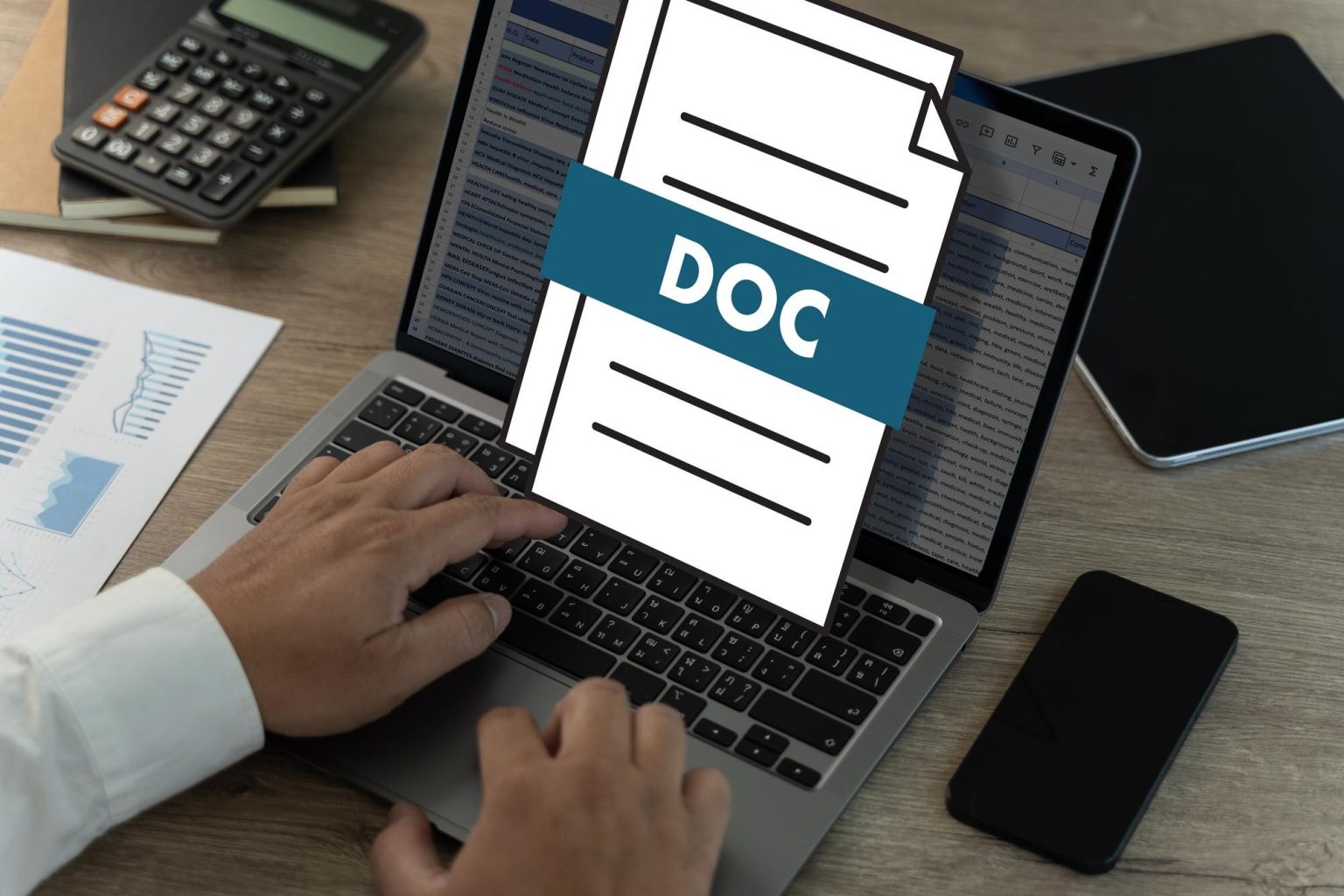Czym różni się plik DOC od DOCX i kiedy używać którego Google Doc na komputerze przenośnym wyświetlający dokumenty biznesowe Analiza danych Google Docs